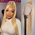 613 Blonde 360 Wigs Human Hair Lace Front Cuticle Aligned Braiding Hair 360 Lace Frontal Wig Straight Glueless 100 Virgin Wigs