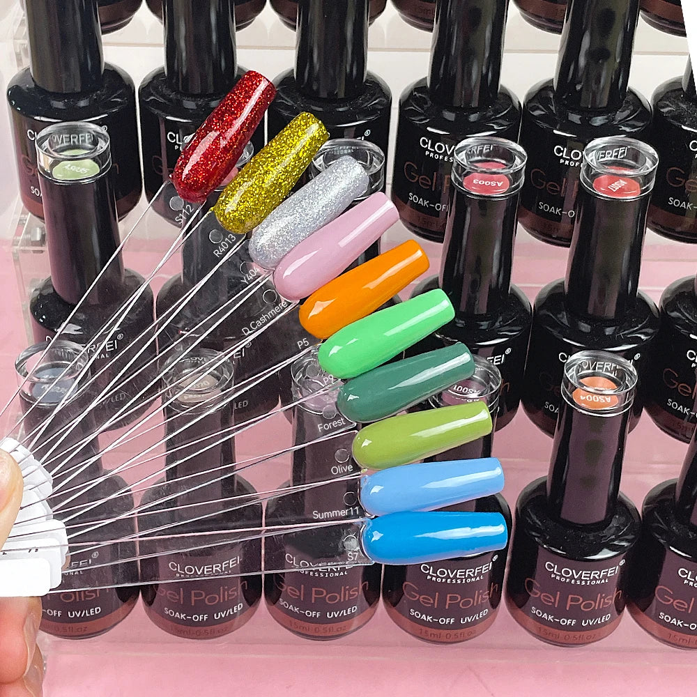 3 in 1 60 Colors Uv Nail Gel Set 15ml Private Label Gel Polish Kit Nail Lacquer Gel Polish Set 60 Colour