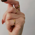 Korean Fashion Unisex Ring Gold Plain Fine Smooth Titanium Steel Wholesale Custom Couple Ring