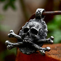 SS8-520P 2023 316L Stainless Steel Skull Punk Crossbones Skull Pendant for Men Biker Gothic Jewelry Cool Men's Pendant