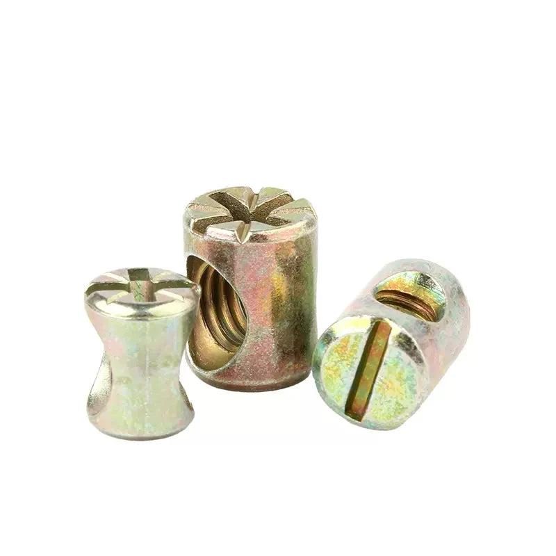Grade 4.8 8.8 10.9 12.9 Cross groove Barrel Centre Hole Dowel Hammer Insert Nut Embed Furniture Nut