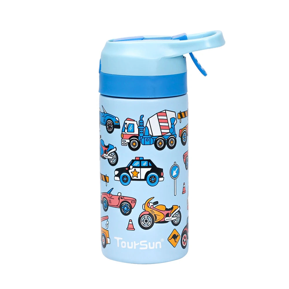 New Design Innovation Portable Kids Water Bottle for School With Removable Silicone Spout and Mist Spray