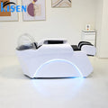 Modern Japanese Head Washing Chair for Spa and Beauty Salon Hair Salon Automatic Shampoo Massage Bed With Adjustable Footrest