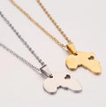 Go Party Wholesale love Africa Map Necklace Stainless Steel African Map Necklace