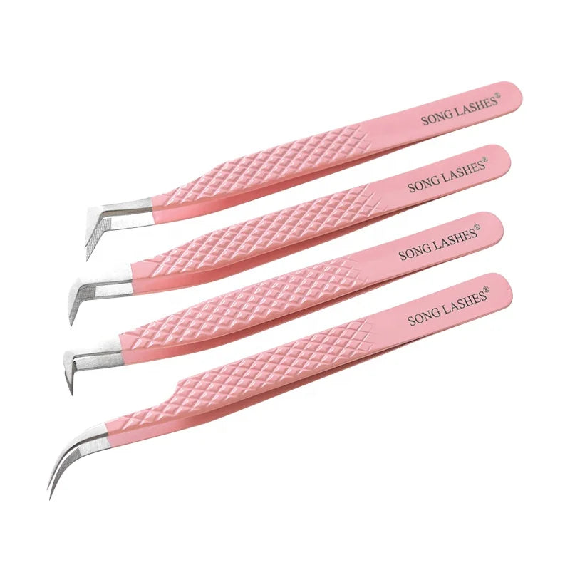 OEM Professional Eyelashes Beauty Salon Volume Tweezers Fiber Tips Tweezers for Eyelashes Extensions