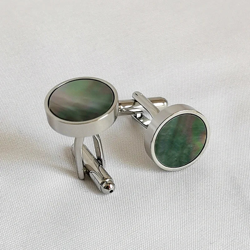 ZF Luxurious Mother of Pearl Cufflinks for Men Shirt Business Party Gift Cuff Links for French Shirt