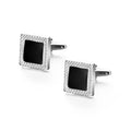 Daili Wholesale High Quality Men's Square Cufflinks New Fashion Silver Metal Accessory for Wedding or Gift