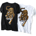 RUYI Custom tiger Embroidery t Shirt for Men Premium T-shirt