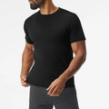 Custom Polyester Spandex Short Sleeve Light Weight Black Crew Neck Sports t Shirts for Men Gym Wear