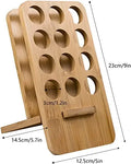 Essential Oil Rack Bamboo Aromatherapy Storage Stand 12 Holes  Lipstick Perfume Nail Polish Display Stand Holder