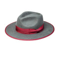Ready to Ship Gray Men's 100% Wool Felt Wide Brim Fedora Hat Elegant Borsalino Trilby Gentleman Hats for Business or Party