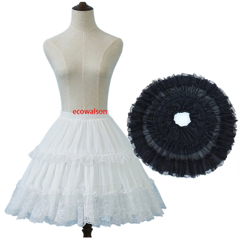 Ecowalson  Girls  Layers Tulle Short Wedding Flower Girl Petticoat Slips Underskirt Lolita Petticoats for Dresses