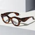 QSKY Personalized Candy Color Thick Frame Round Design Unique Eyewear Women Men Rice Nail Blue-Light-Blocking Eyeglasses