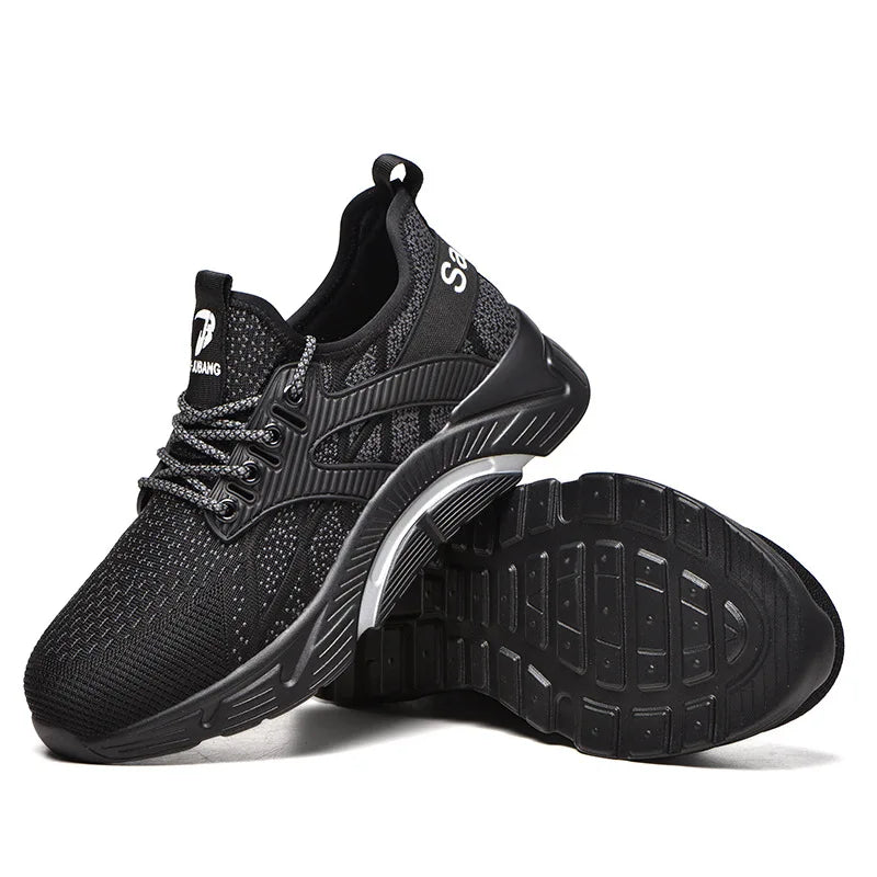 Men's Anti Smashing Anti Piercing Work Shoes Labor Protection Lightweight Breathable Steel Toe Safety Shoes for Men