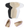 2-in-1 Gel Anti-Slip Flannel Heel Protector Liner Self-Adhesive Soft Cushion Pads for High Heels Shoe Toe Caps
