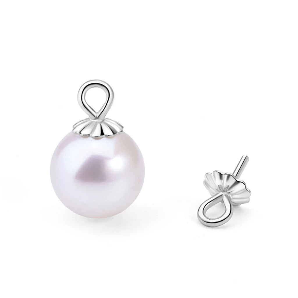 Fashion Women  Cubic Zirconia  Earring Jewelry Custom 4mm 3mm 925 Sterling Silver Pearl Studs Earrings 2022