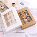 12 Hole Cupcake Box Clear Transparent Wholesale Bento Cake and Cupcake Box Pink Marble White Cupcake Boxes