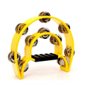 Popular Ktv Small Tambourine for Sale Color Plastic Toy Color Tambourine Drum