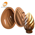 AK 2pcs/set 6 Inch Torch Easter Egg Silicone Mold for Chocolate DIY Handmade Bakery Cake Decorating Egg Chocolate Plastic Mold