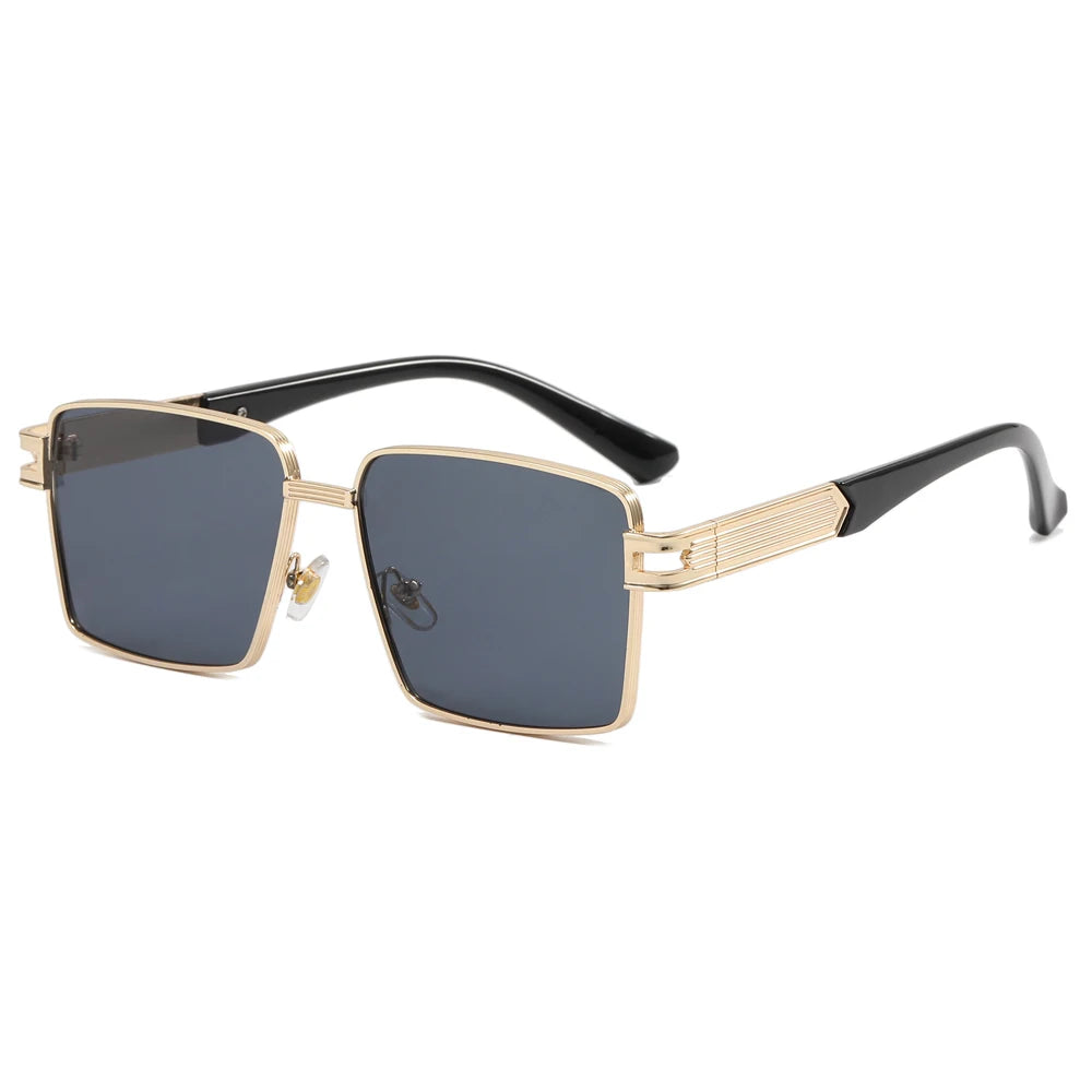 Superhot Eyewear 11120 Fashion 2022 Steampunk UV400 Square Metal Frame Sunglasses