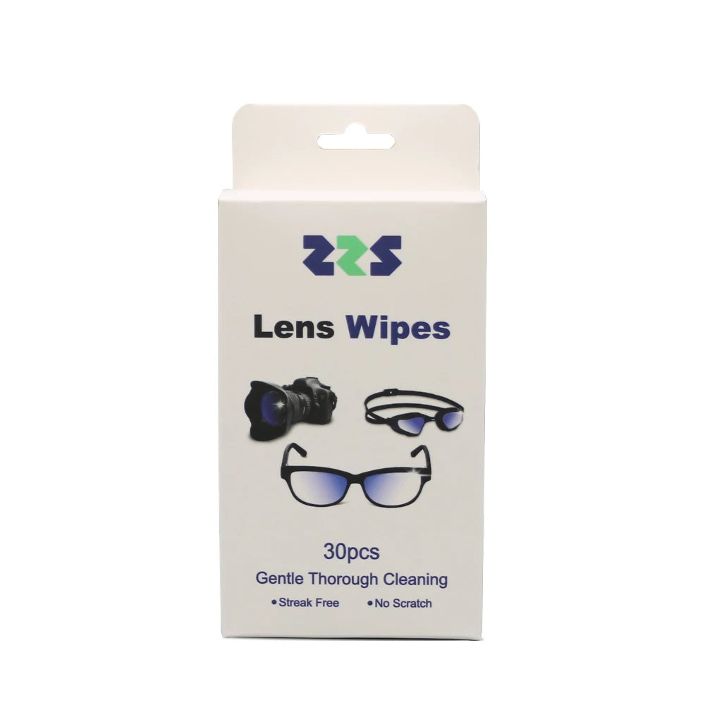 Factory Customize Quick Clean Shine Dust Free Pre-moistened Lens Disposable Glasses 30Pcs Cleaning Wipe