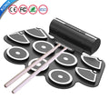 Electronic Drum Kit Musical Instrument Silicone 9 Drums Pad  Flexible Portable Module Percussion Music Set With 2 Foot Pedals