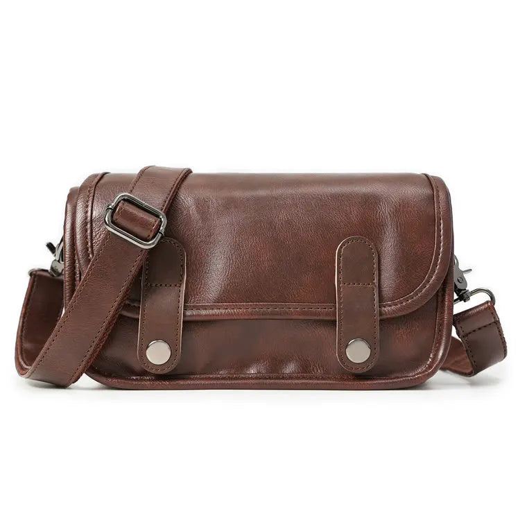 New 2024  Small Mobile Phone Pu Leather Sport Side Chest Sling Crossbody Luggage Travel Shoulder Messenger Bag for Men Women