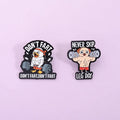 Wholesale Cute Dog and Duck Soft Enamel Fitness Lapel Pin Gym Workout Exercise Motivational Badge for Gym Souvenirs