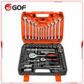 61PCS Impact Socket Wrench Set Extended Hex Socket Tool Kit Large Medium Small Drive Auto Repair Tool Set