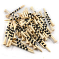 Wholesale Custom Logo Bamboo Golf Tees with Black Stripe Mark Reduced Friction