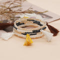 Go2BoHo Crystal Clear Heart Centerpiece Bracelet Fashion Jewelry Multicolor Cut Glass Beaded Summer Beach Bracelets for Women