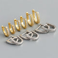 Fashion Diamond Zircon 18k Gold 925 Sterling Silver Huggie Hoop Earring for Women
