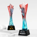 Customizable High-End Elegant Crystal Trophy Creative Design Bat for Outstanding Employee Team Champion Annual Meeting Award