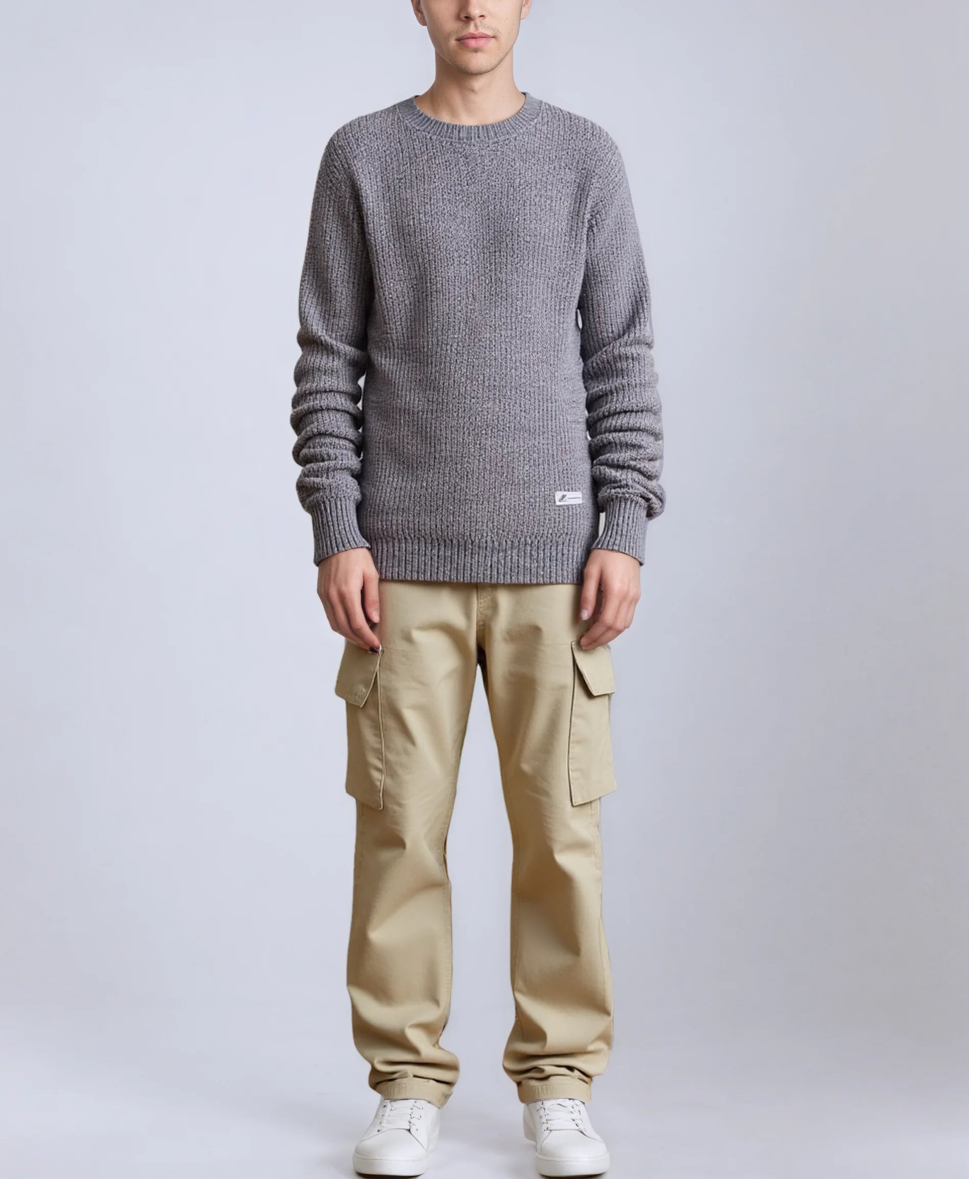 Cheap Wholesale Comfortable Men's Polyester Crew Neck ODM&OEM Long Sleeve Autumn Knitted Pullover