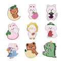 New Design Cartoon Cute Dinosaur Duck Rabbit Bear Shape Stick-on Embroidery Nonwoven Felt Handmade Plush Patches for