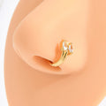 Factory Wholesale Stainless Steel Rose Gold Copper Zircon Body Jewelry Gold Plated Nose Ring Nipple Piercing Fashion Jewelry