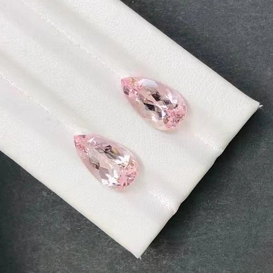 Pear Shape 5x3mm~12x8mm Good Quality Medium Pink Color Precious Faceted Stone Supplier Making Jewelry Natural Pink Morganite