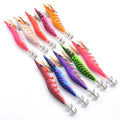 Peche Fishing Squid Jigs Yamashita  Freshwater Shrimp Wood Bait Fabric Squid Wood Egi Fishing  Lure