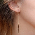 Emanco Trending Korean Long Earrings Women Stainless Steel Drop Pendant Earrings Jewelry for Wedding Party Gift Aretes De Mujer MegaBDM