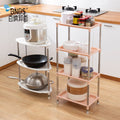Multi-Purpose Stainless Steel Plastic Standing Storage Rack Bathroom Kitchen Household Spice Shelf Storage Design Options
