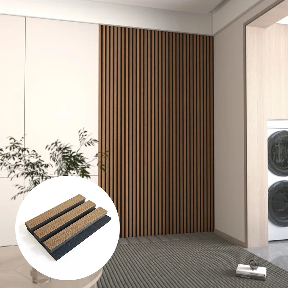 Hotel Home Office Akupanel Celling and Wall Panel Slat Vaneer Panels Acoustic Wooden Board MDF Acoustic Wall Panels