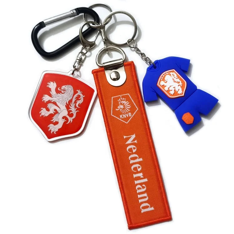 Holland England Portugal Football Team Jersey Acrylic Silk Screen Printed Personalized Luxury Fancy Keychains