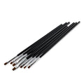 7pcs/set Black Handle Nail Brush Set Flat Builder Gel Polish Brush  Acrylic Brush Different Size Wholesales