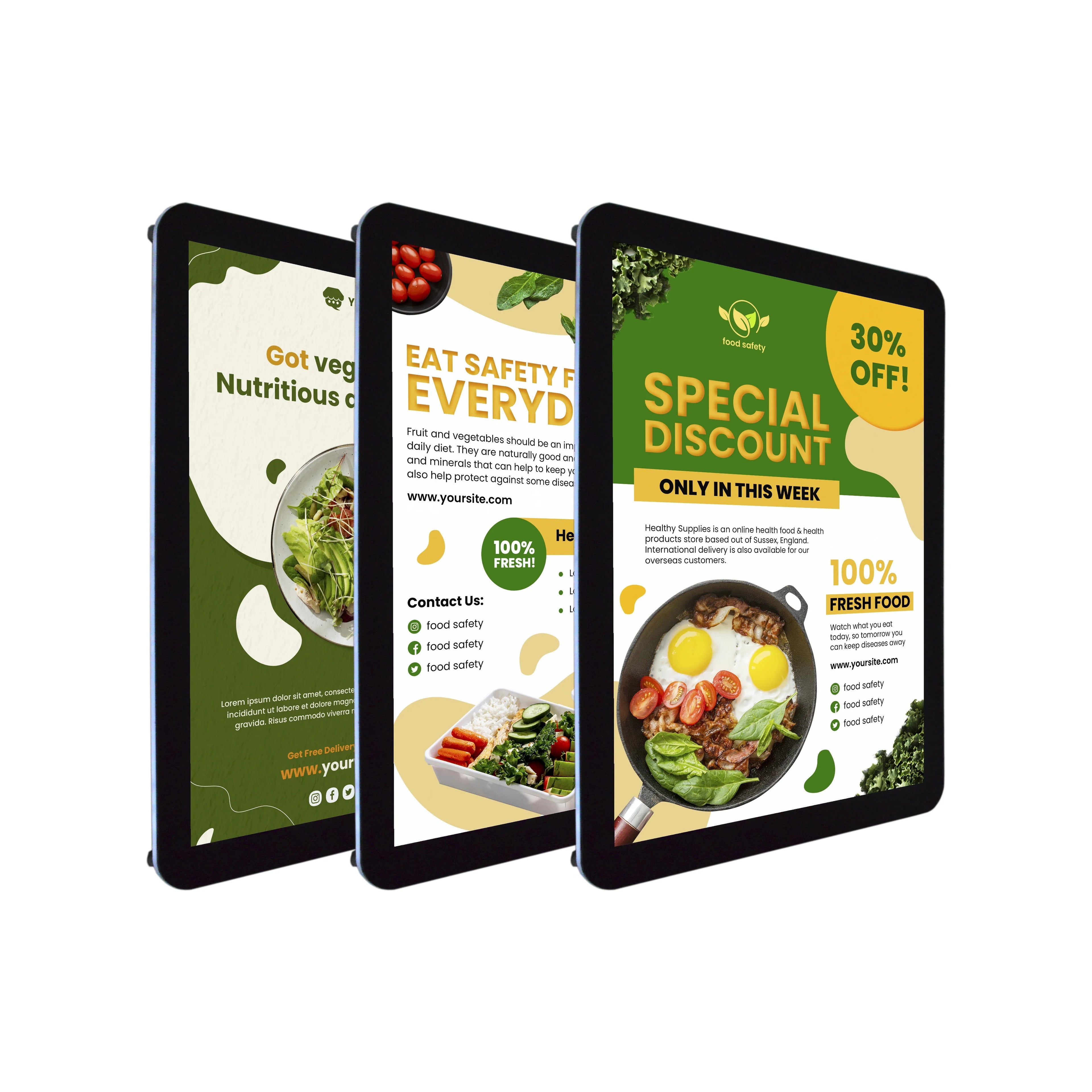 Electronic Illuminated Ultra Slim Rectangle A4 Full Color Panel Backlit Frame Restaurant Menu Board Advertising Display Led