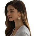 Big Circle With Ball Hoop Earrings for Women Trendy Daily Round Earrings 2024 Fashion Jewelry Accessories on the Ear Female Gift
