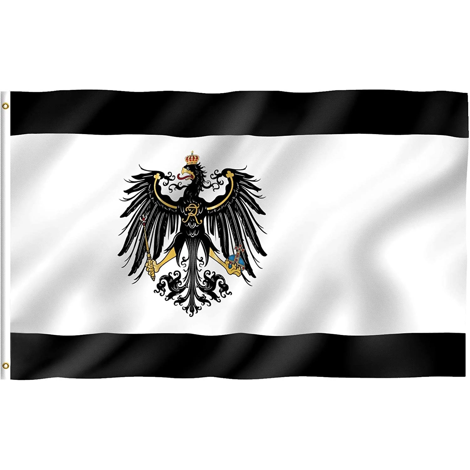 Wholesale 3*5ft 100% Polyester Prussian Flag High Quality 3-Dimensional Historical Banner