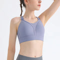 Hot Selling Women's Tomboy Elastic Chest Breathable High Impact Support Sports Bra