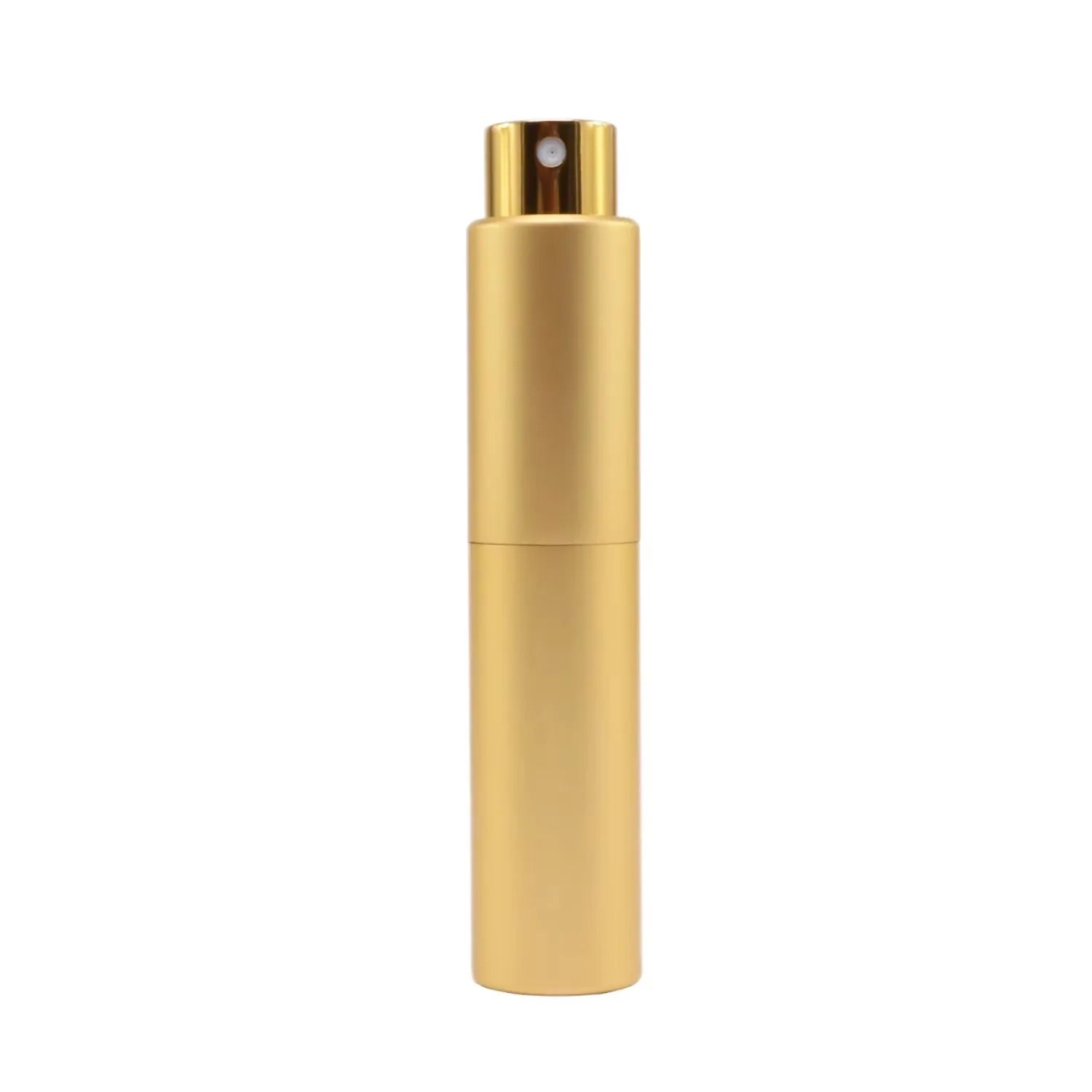 Twist up Round Cologn Arabic Label Wholesale Selling Aluminium Gold Cap Refill Perfume Bottle 10ml Spray with Box Packaging