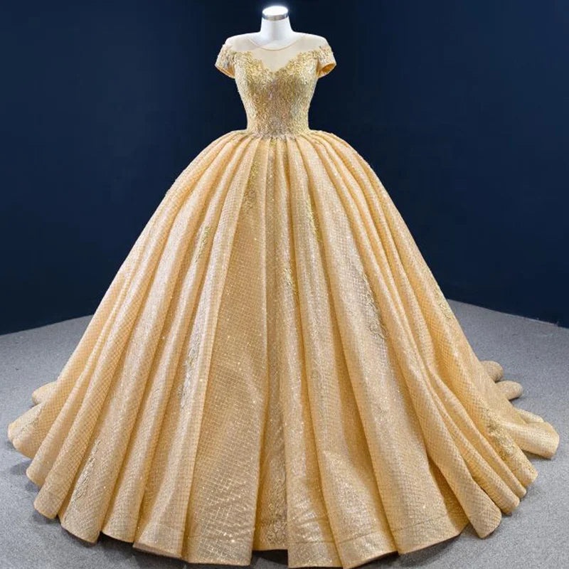 Jancember RSM67217 Autumn Gold 2022 Long Party Dresses for Women Evening MegaBDM