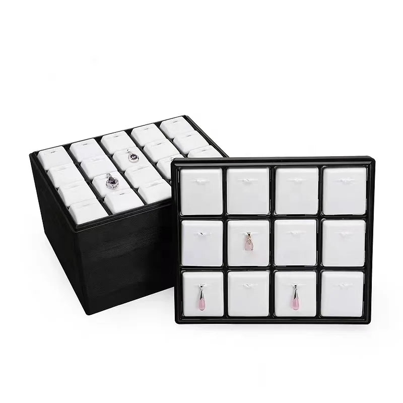 DOC Factory Wholesale Jewelry Display Tray Black PVS White Soft Silicone Jewelry Exhibitor Tray